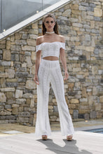 Load image into Gallery viewer, 'AYLA' Knitted Co ord Trouser White - CTJ010
